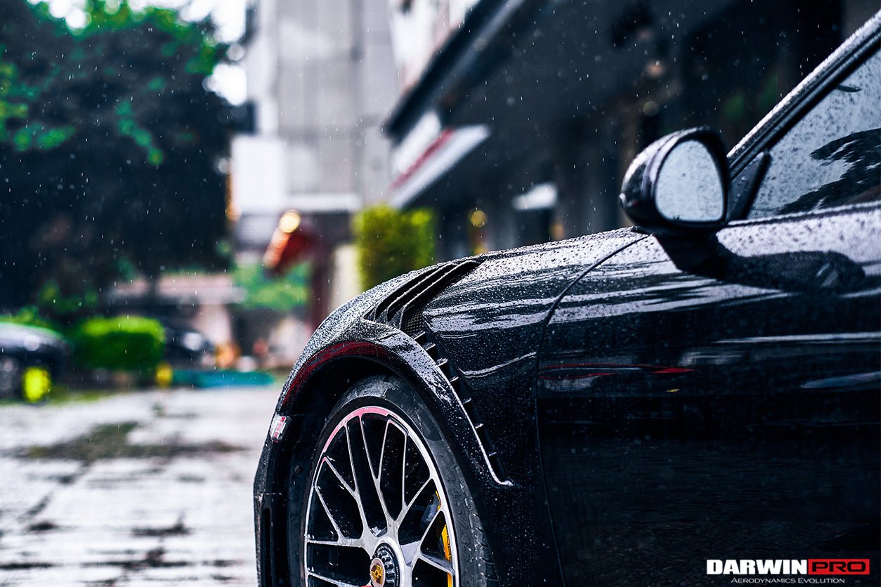 2013 - 2019 Porsche 911 991 Turbo S GT2RS Style Partial Carbon Fiber Front Bumper and Fender